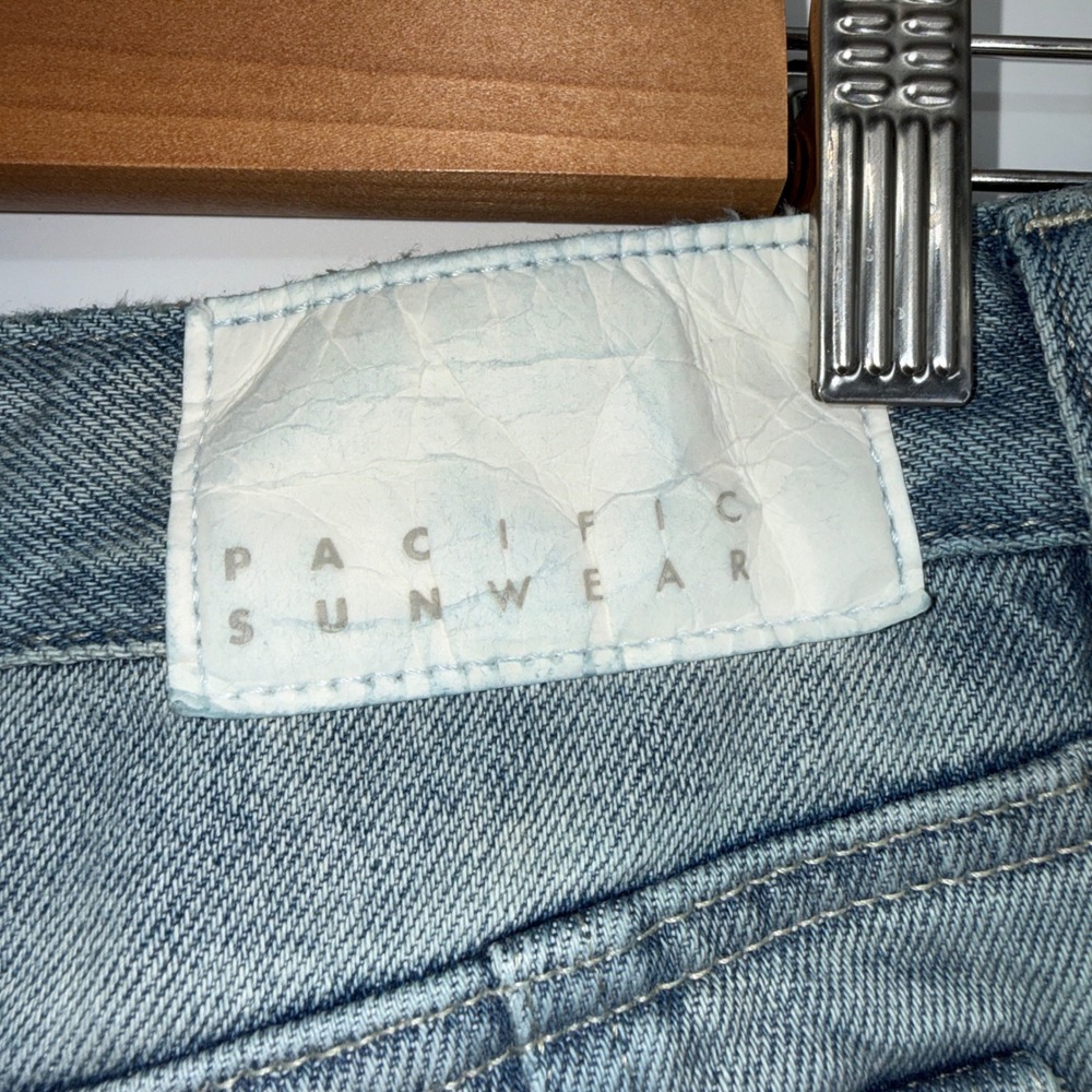PacSun Casey Low Rise Light Wash Wide Leg Paneled Seam Carpenter Jeans Womens 26 - Picture 4 of 10